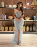 Vestido de Formatura Luxo com Plumas e Cristais Swarovski – GRF-0014