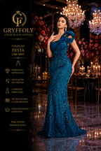 Formandas - Vestido de Festa Azul Petróleo - GRF-0007 - imagem 1