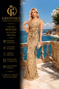 Royale - Vestido Luxo Bordado em Musseline de Seda com Pedrarias e Paetês - GRF-0045 - imagem 1