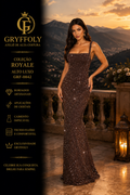 Royale - Vestido Alto Luxo em Musseline de Seda Bordado com Cristais Swarovski - GRF-0042 - imagem 1