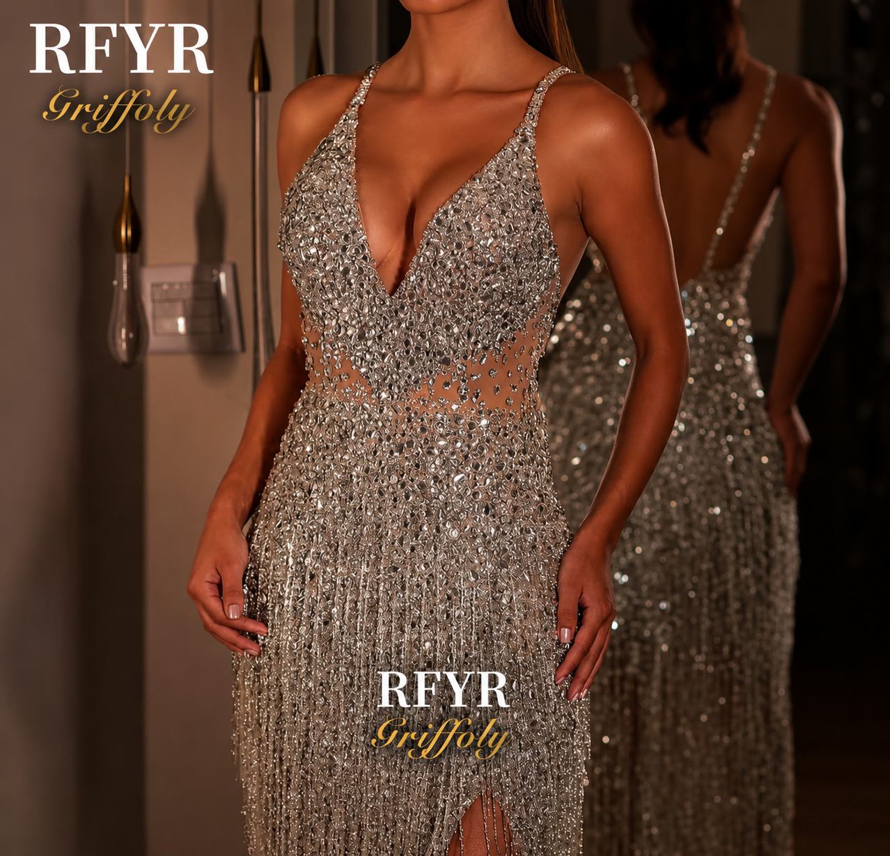 Vestido de Formatura Luxo Cristais Swarovski – GRF-0016