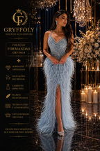 Formandas - Vestido Luxo com Plumas e Cristais Swarovski - GRF-0014 - imagem 1