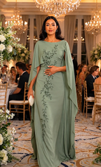 Mãe de Noivos - Vestido Capa Bordado - GRF-0101 - imagem 5